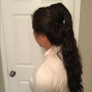 NWOT Black Braided/Pony Tail Hair Piece